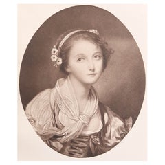 Original Antique Print After Jean-Baptiste Greuze. 1912
