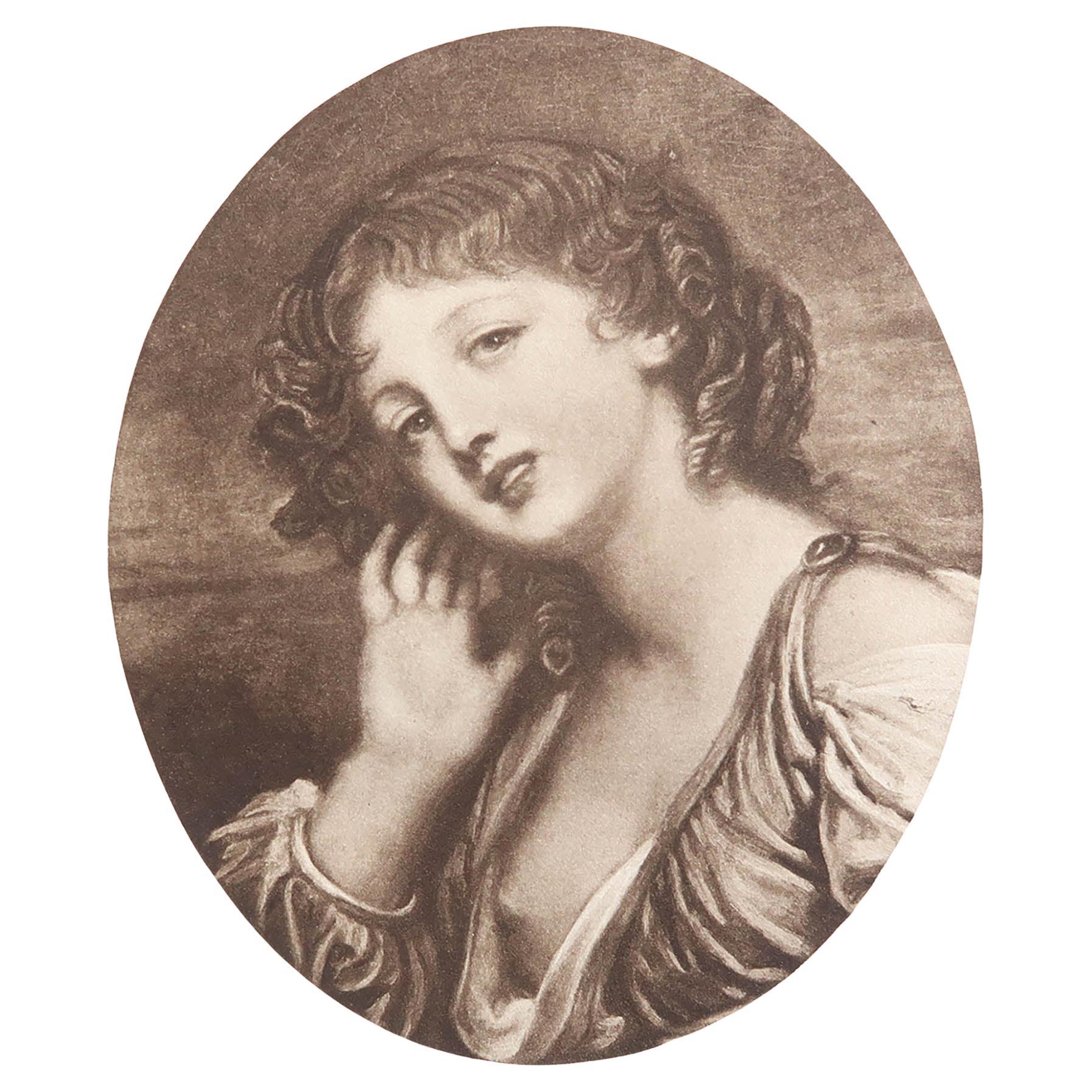 Impression originale et ancienne d'après Jean-Baptiste Greuze. 1912