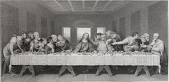 Original Antique Print After Leonardo Da Vinci, Last Supper, Dated, 1847