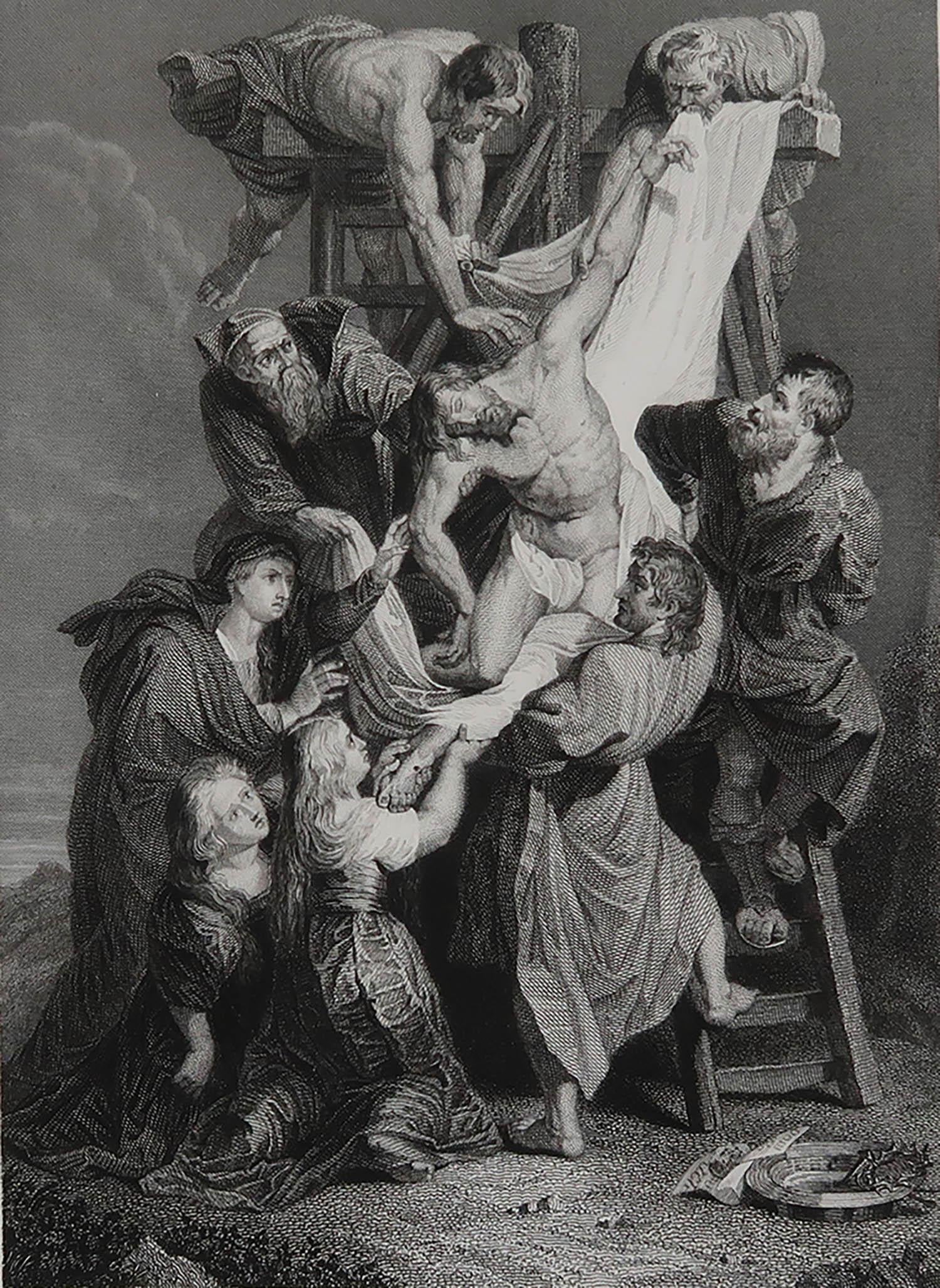 Wonderful image after Rubens

Fine steel engraving. 

Published by Fisher, London, dated 1838

Unframed.

