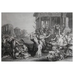 Original Antique Print After Rubens. The Massacre of The Innocents. C.1850