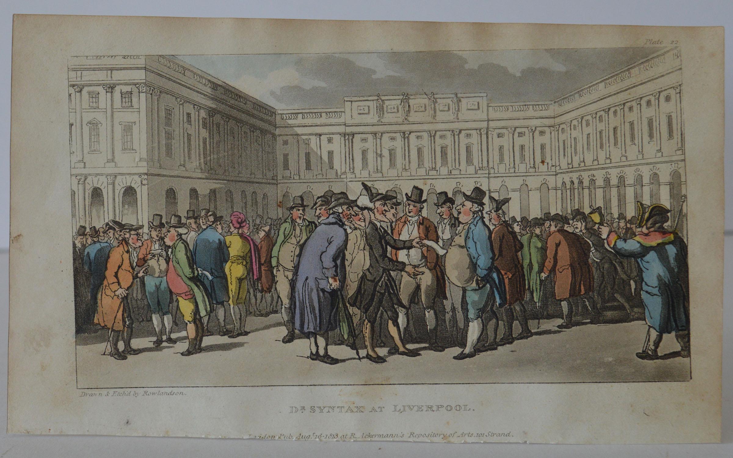 Georgian Original Antique Print after Thomas Rowlandson, 1813