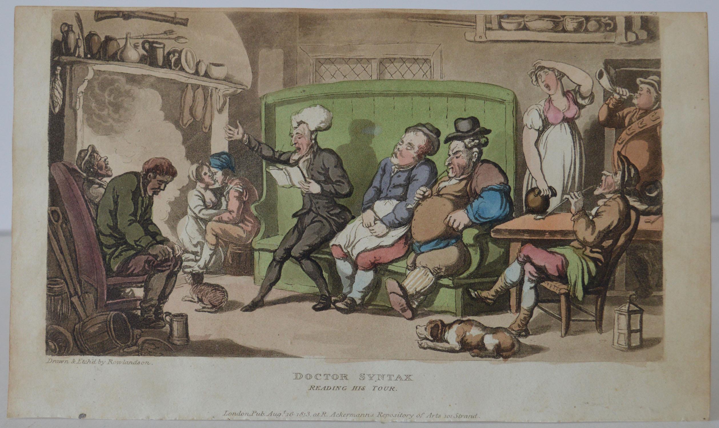 Georgian Original Antique Print after Thomas Rowlandson, 1813