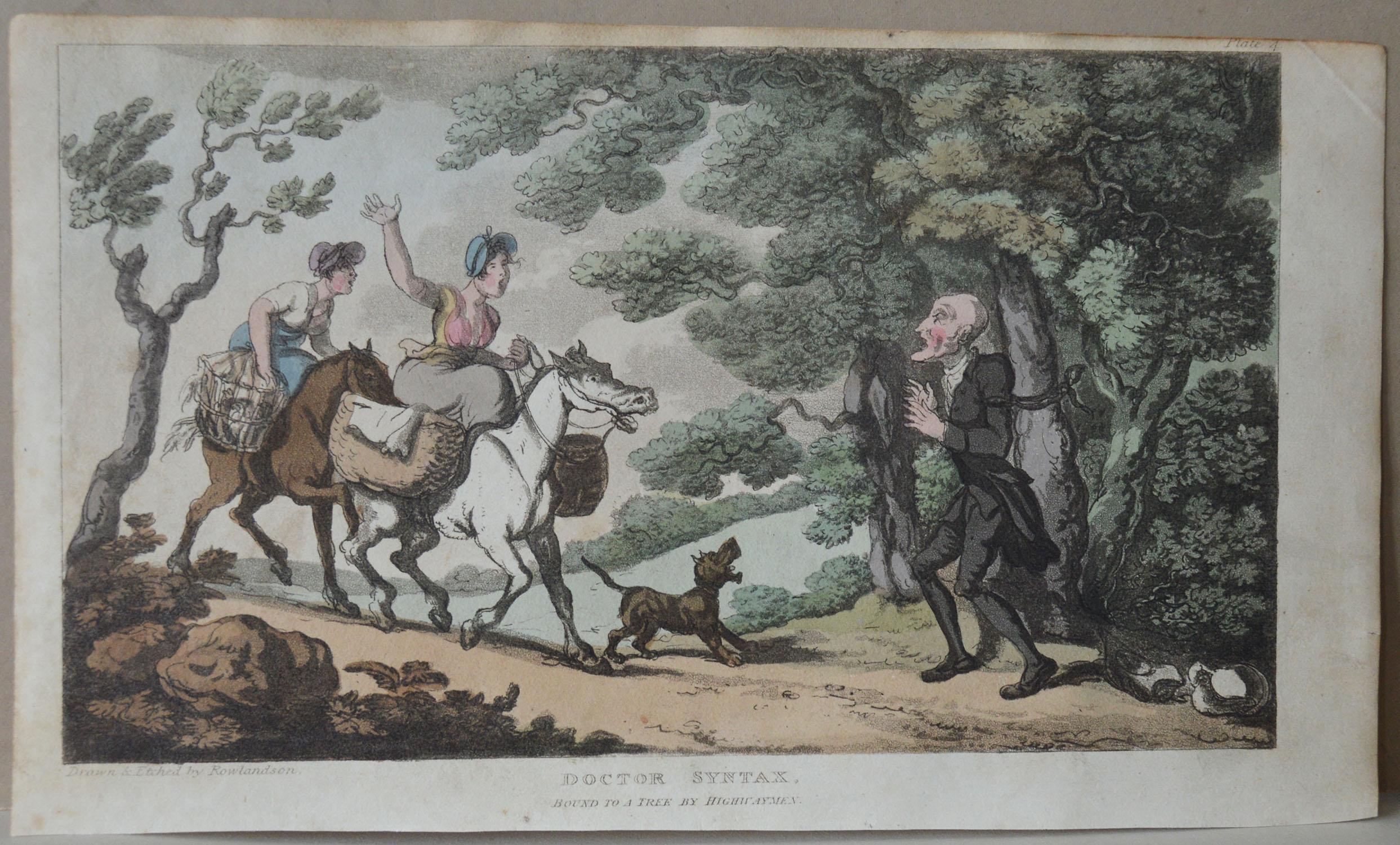 Georgian Original Antique Print after Thomas Rowlandson, 1813 For Sale
