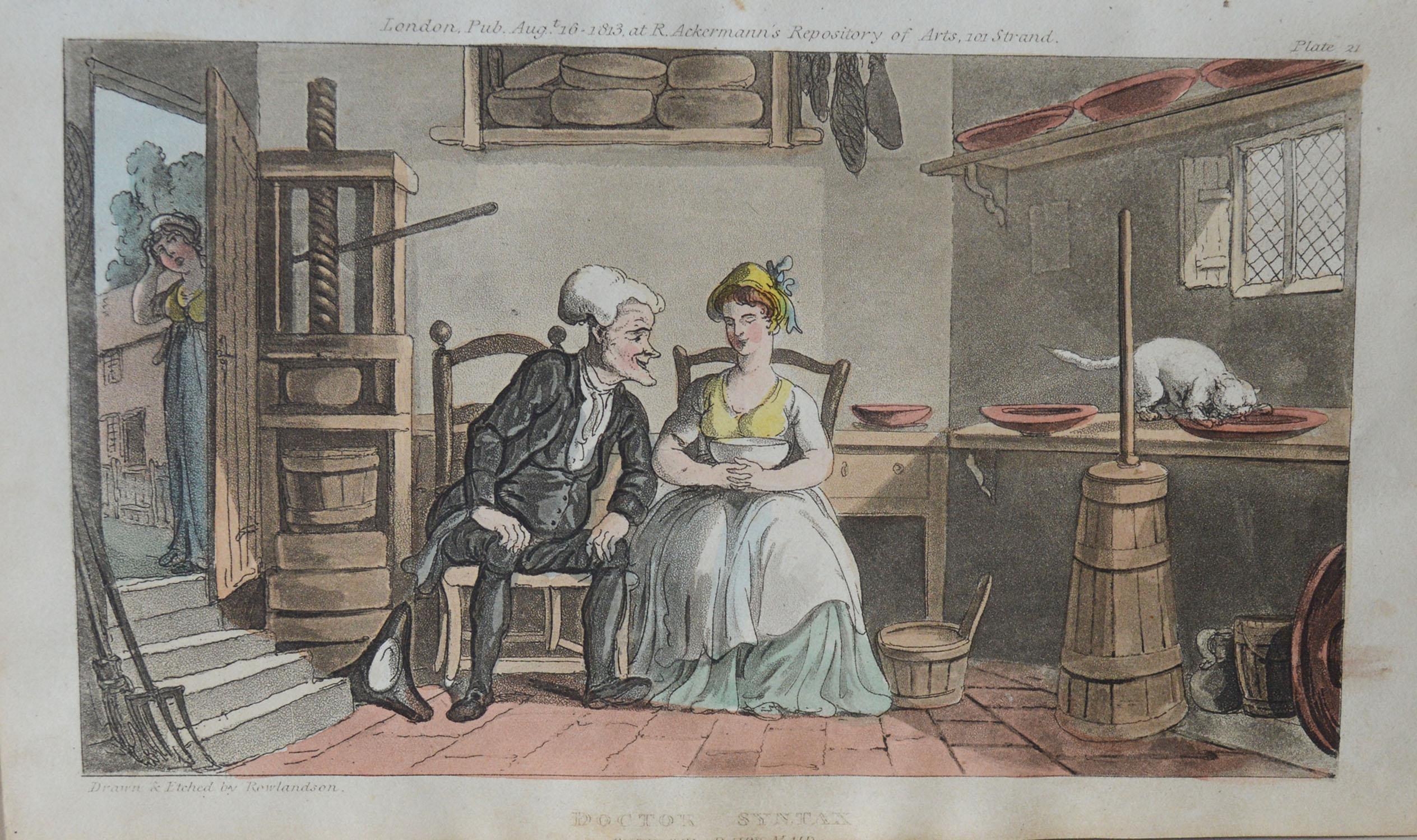 Georgian Original Antique Print After Thomas Rowlandson, 1813