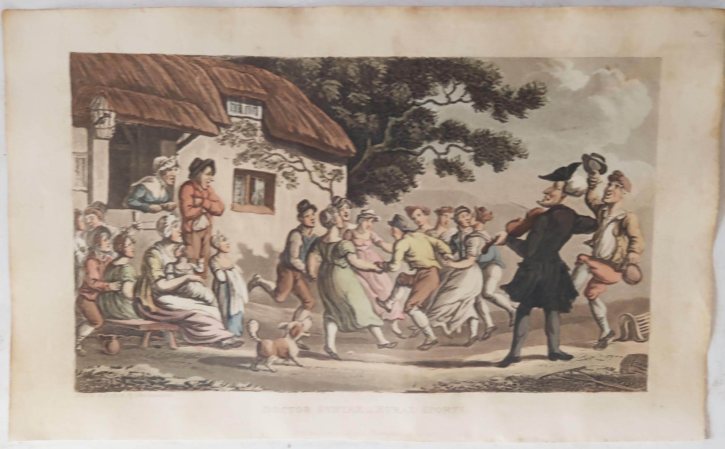 Georgian Original Antique Print After Thomas Rowlandson, 1819 For Sale