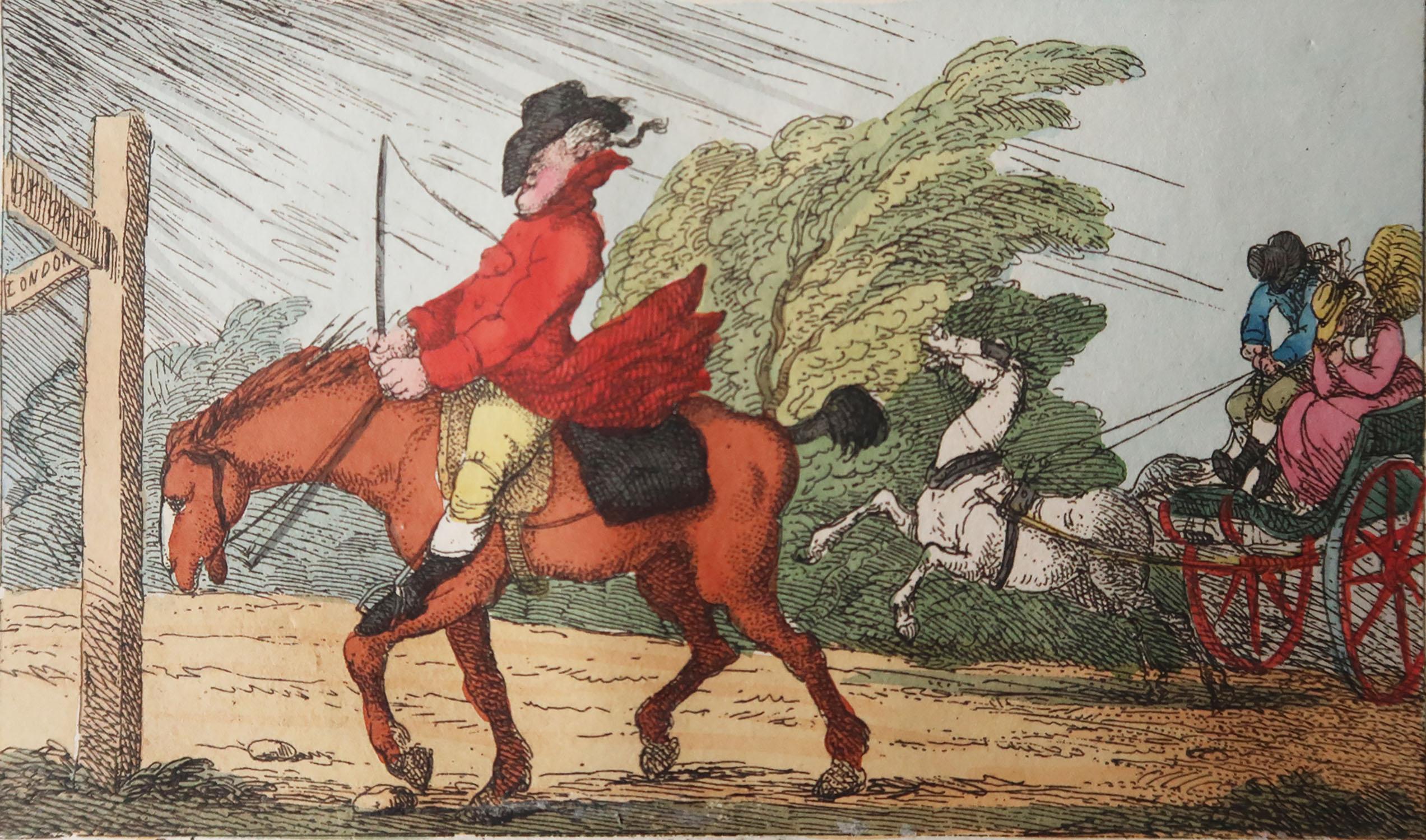 Belle image de Thomas Rowlandson 

Gravure sur cuivre avec couleur originale à la main

Publié par Thomas Tegg, 1808

Non encadré.





