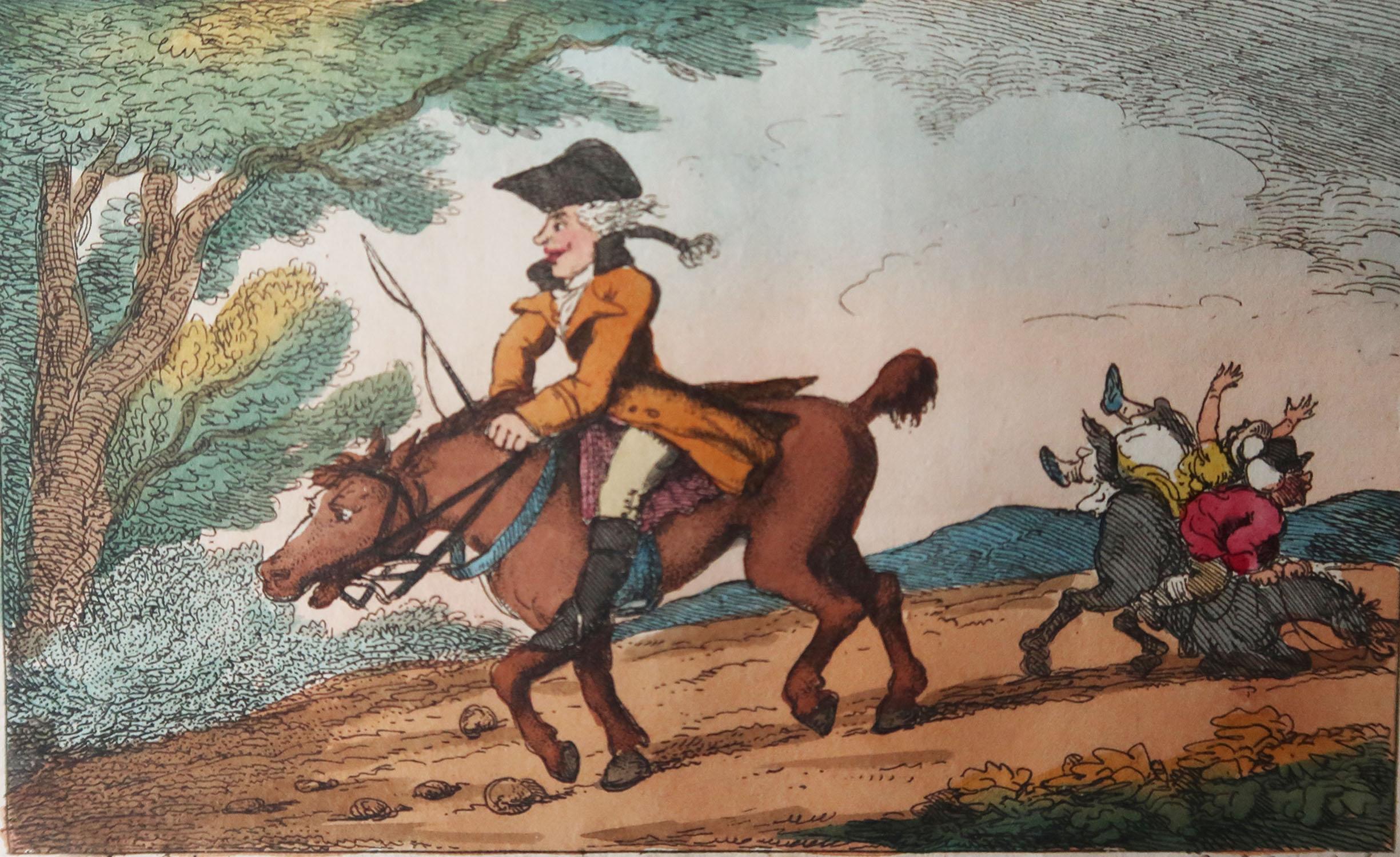 Great image by Thomas Rowlandson 

Copper-plate engraving with original hand colour

Published by Thomas Tegg, 1808

Unframed.





