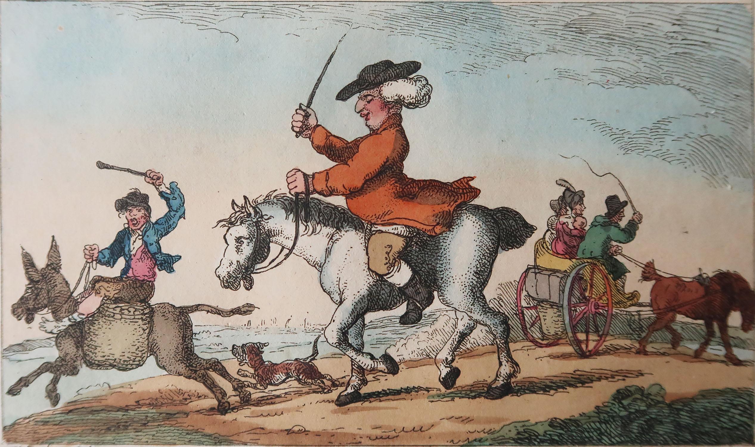 Great image by Thomas Rowlandson.

Copper-plate engraving with original hand colour.

Published by Thomas Tegg, 1808.

Unframed.





