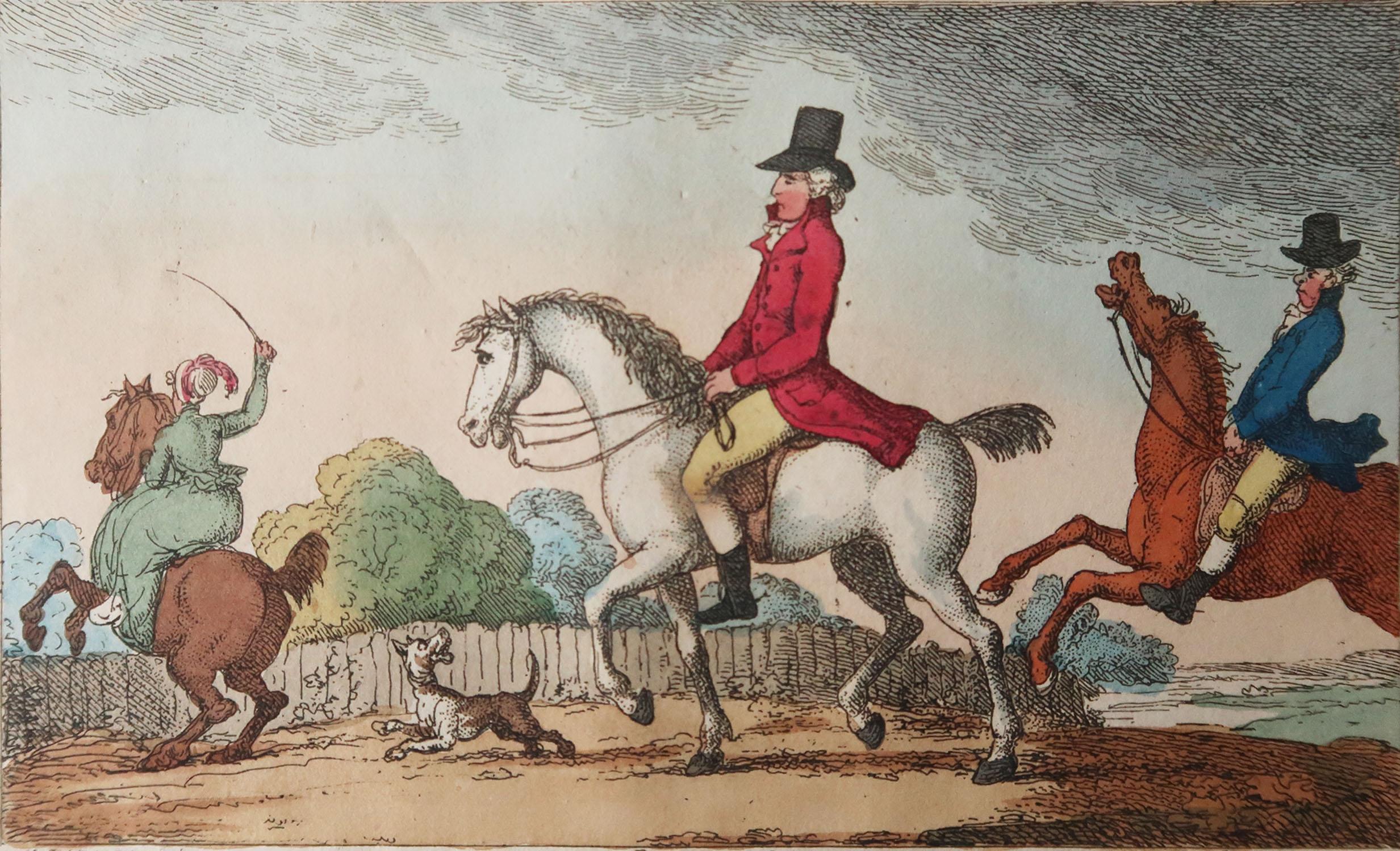 Great image by Thomas Rowlandson.

Copper-plate engraving with original hand colour.

Published by Thomas Tegg, 1808

Unframed.






