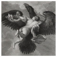 Original Antique Print After Titian, Ganymede, circa 1850