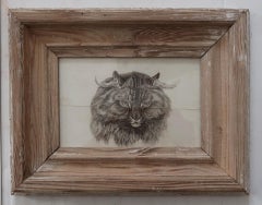 Original Antiker Originaldruck einer Katze nach Landseer, frühes 19. Jahrhundert