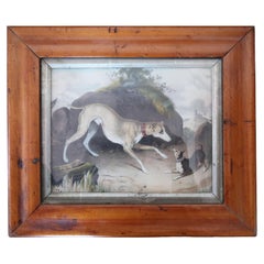 Original Antique Print of a Greyhound, Circa 1850