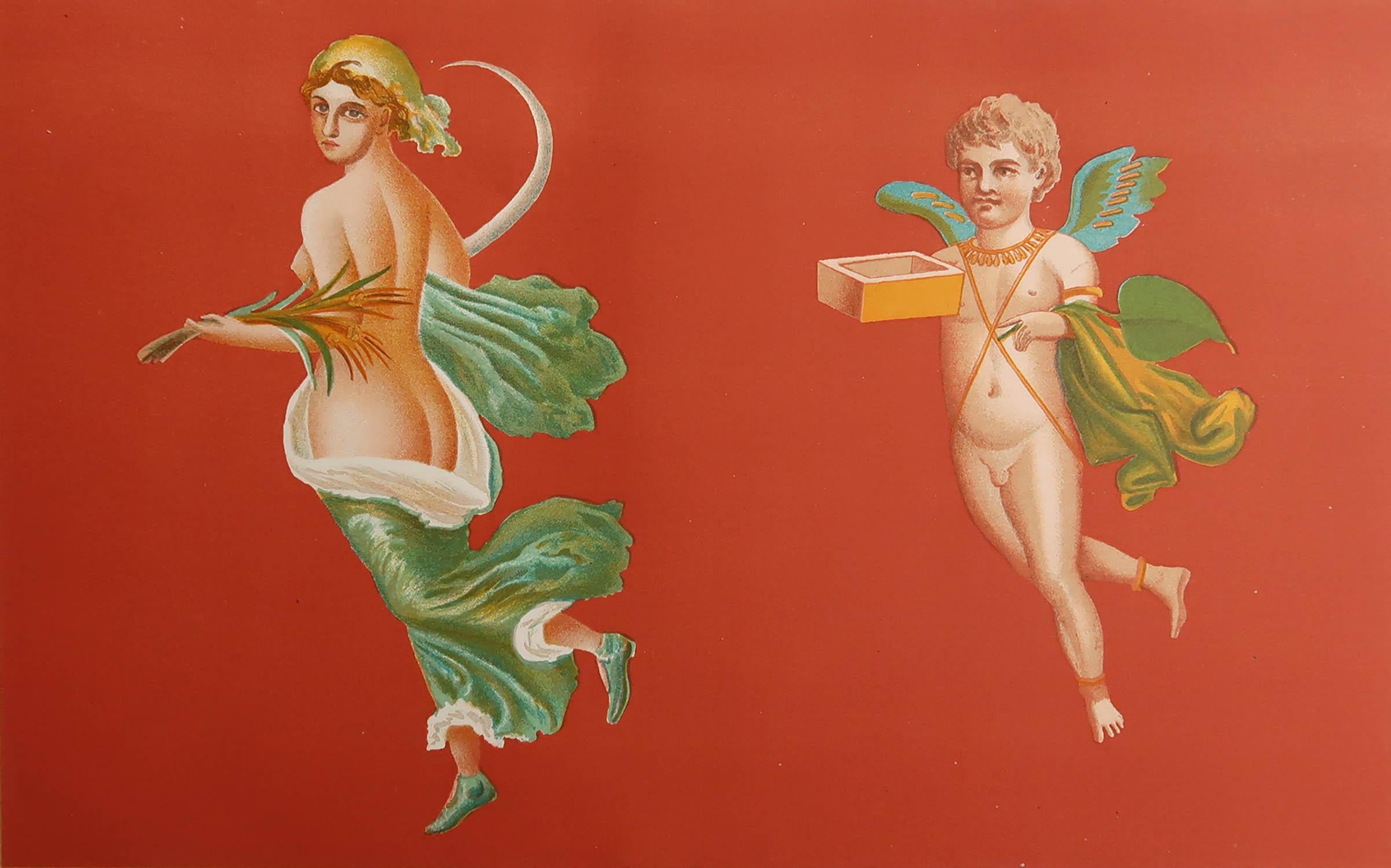 Wunderschöner Druck von Wandmalereien in Pompeji

Chromo-Lithographie

Veröffentlicht von W. Mackenzie. C.1880

Original Farbe

Ungerahmt.

Kostenloser Versand.








