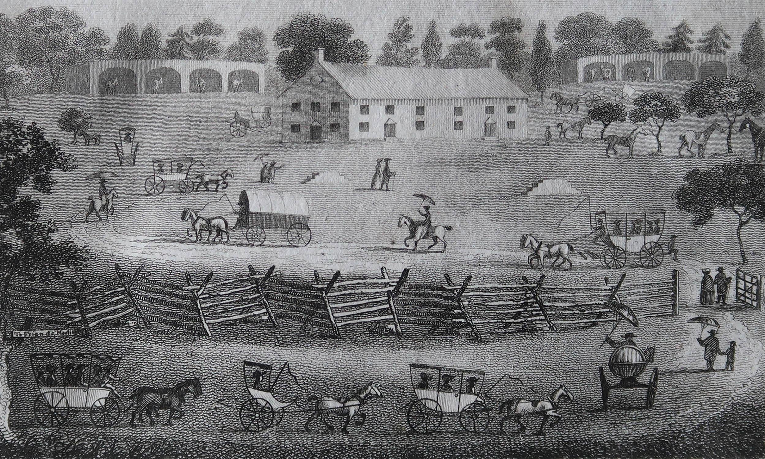 Charmanter Druck eines Quäkertreffens

Holzschnitt-Stich

Veröffentlicht um 1810

Ungerahmt.

Das angegebene Maß ist die Papiergröße.

Kostenloser Versand