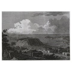 Original Antique Print of Acapulco, Mexico, Dated 1812