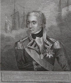 Original Antique Print of Admiral Lord Nelson. Dated 1813