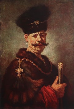 Original Antique Print After Rembrandt, Portrait of a Gentleman, circa 1900