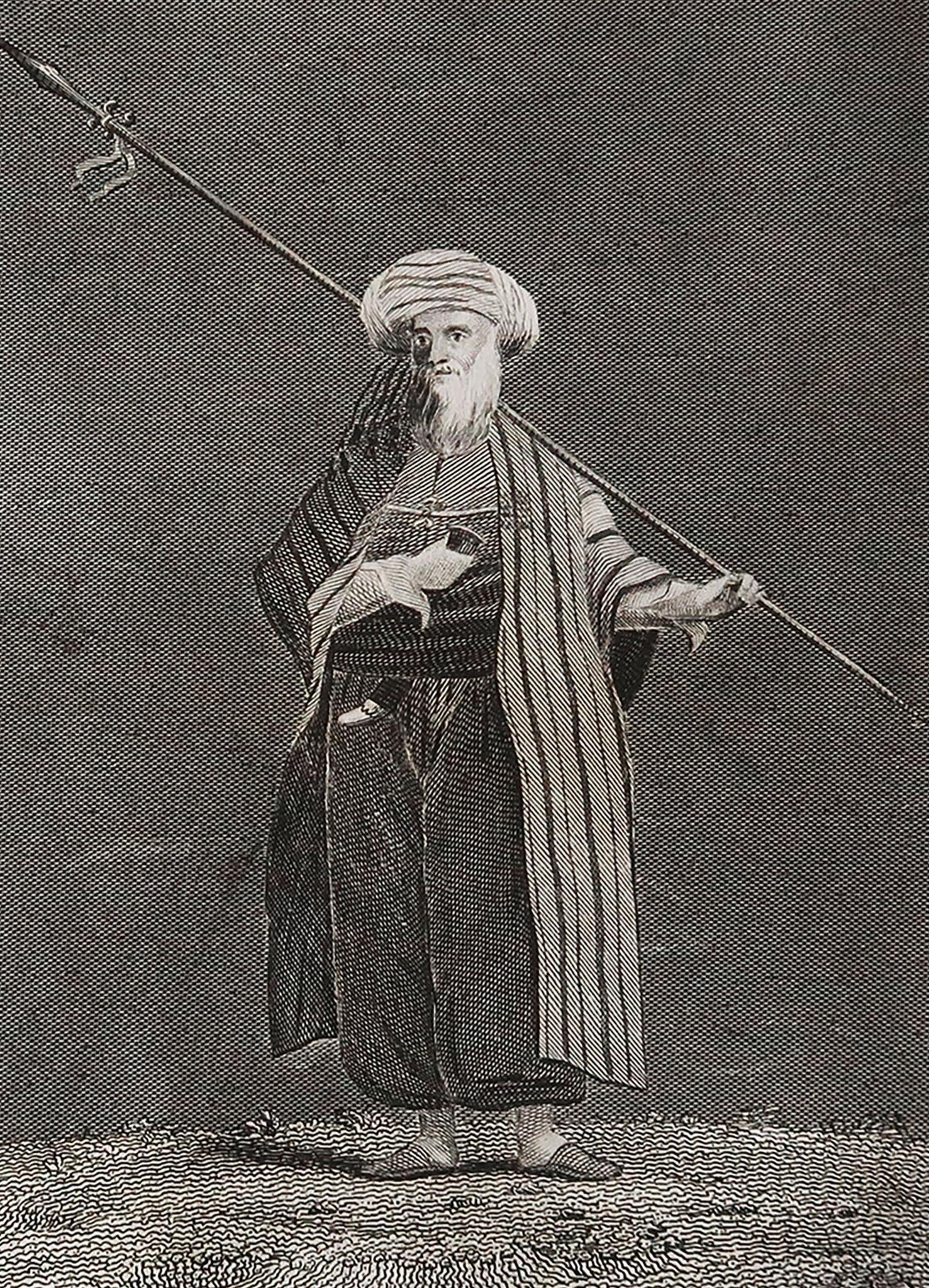 Great image of an Arab Sheikh

Copper-plate engraving by T.Clerk

Published by Mackenzie And Dent. 1817

Unframed.
