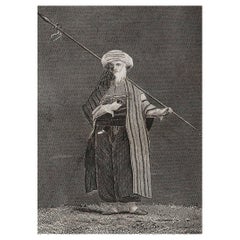 Original Antique Print of An Arab Sheikh, 1817
