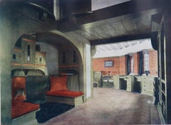 Original Antique Print of An Interior By Parker and Unwin, Architects. 1906