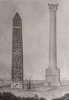 Original Antique Print of Ancient Egyptian Monuments. C.1810