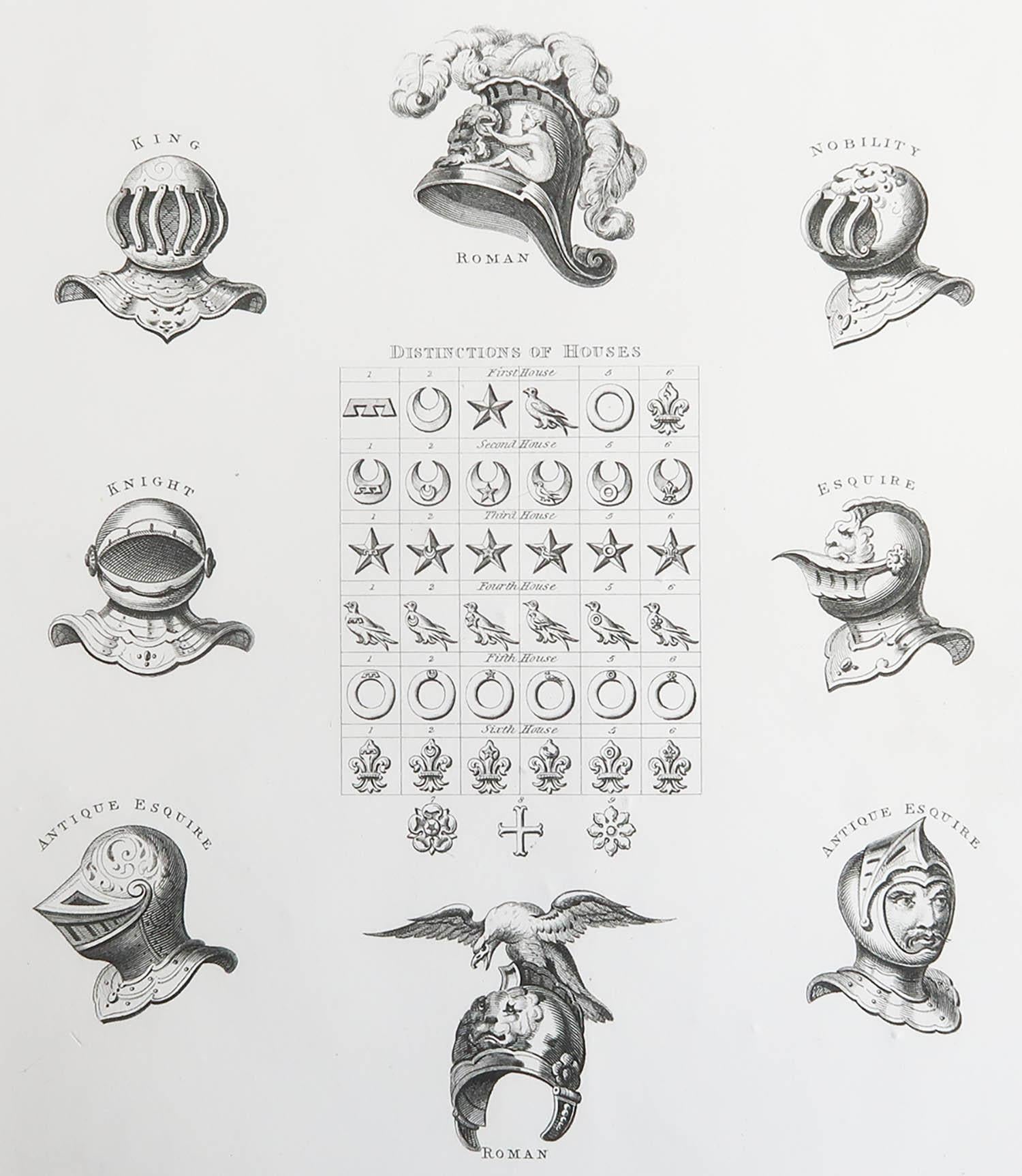 Great image of helmets

Copper-plate engraving

Published C.1820

Unframed.