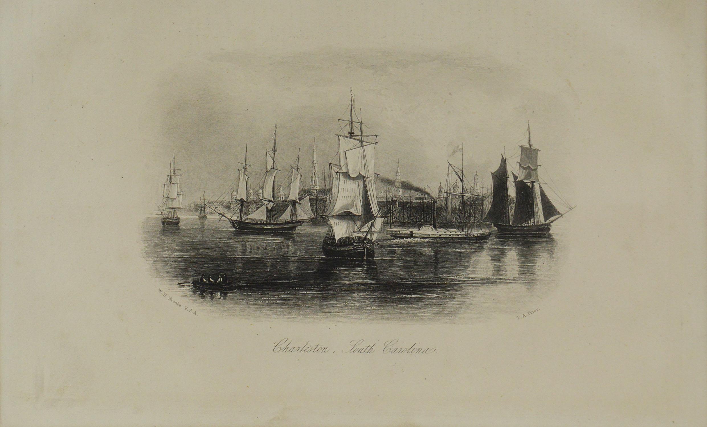 Great print of Charleston, South Carolina

Steel engraving after the original drawing by W.H.Brooke

Published circa 1850

Unframed.
  