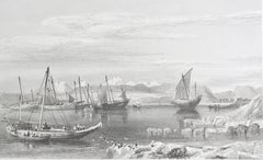 Original Antique Print of Duba, Saudi Arabia. Dated 1832