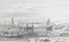 Original Antique Print of Duba, Saudi Arabia. Dated 1832