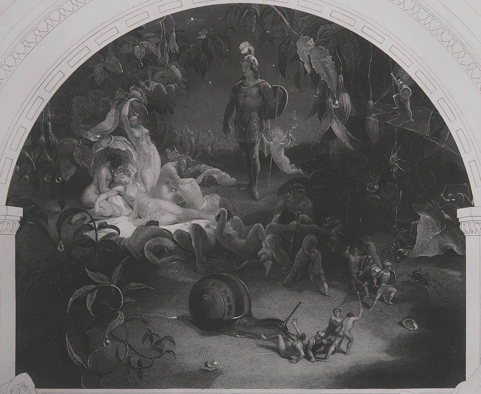 Merveilleuse image des fées du Songe d'une nuit d'été

Gravure sur acier d'après R.Steele

Publié vers 1850

Non encadré.


