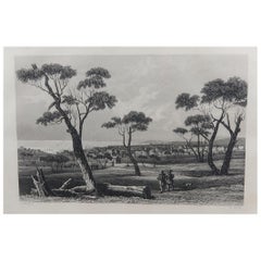 Original Used Print of Geelong, Australia, circa 1850