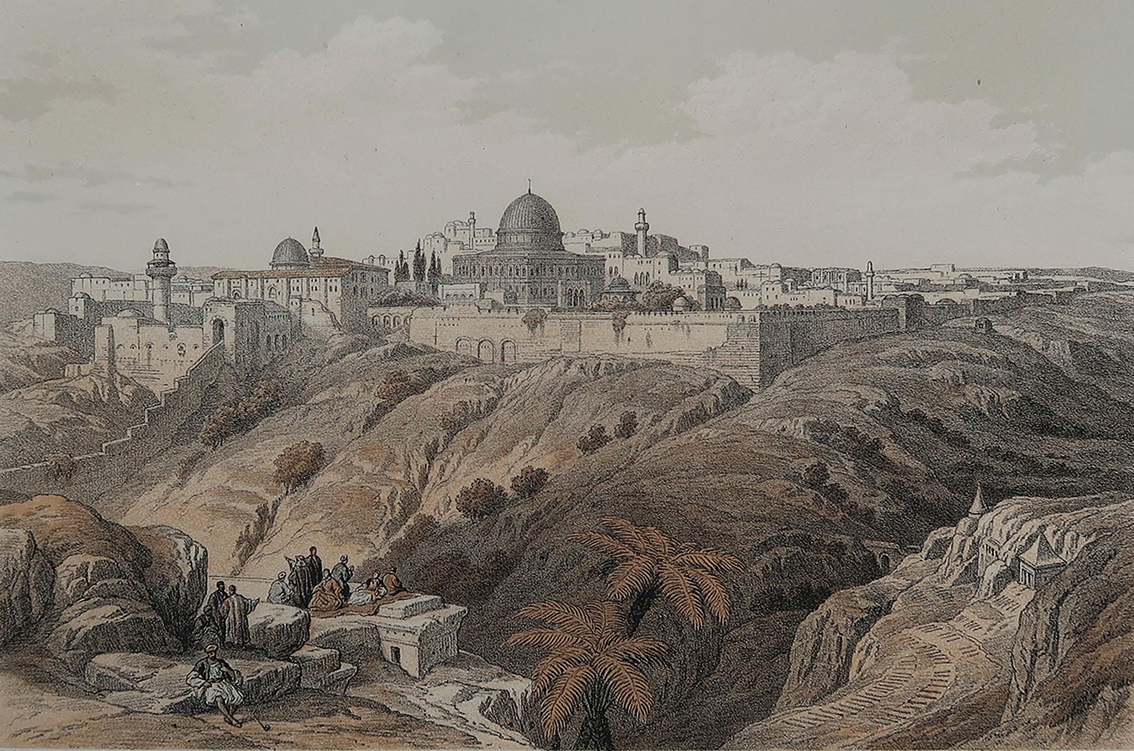 Wonderful topographical print

Showing Jerusalem

Lithograph after David Roberts

Published by Cassell, Petter & Galpin, C.1880
 
Unframed.




 