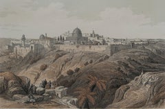 Original Antique Print of Jerusalem After David Roberts, C.1880