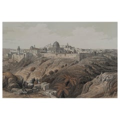 Original Antique Print of Jerusalem After David Roberts, C.1880