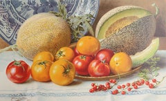 Original Antique Print of Melons, Dated 1900