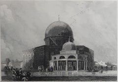 Original Antique Print of Mosque of Omar, Jerusalem, After David Roberts, C.1850