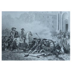 Original Antique Print of Napoleon Bonaparte - 13 Vendemiaire. Circa 1850