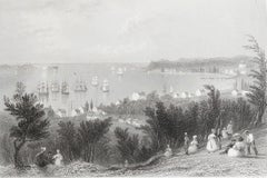 Original Antique Print of New York City. Dated 1837