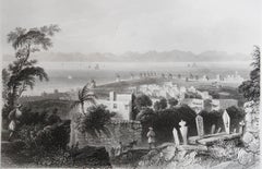 Original Antique Print of Rhodes, Greece Dated 1846