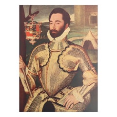 Original Antique Print of Sir George Somerset. Circa 1900