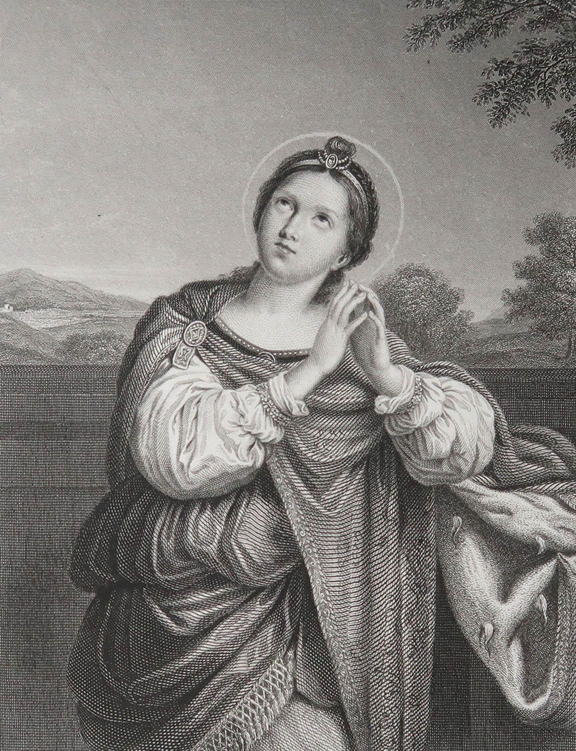 Wunderschönes Bild nach Domenichino

Feiner Stahlstich. 

Veröffentlicht  C.1850

Ungerahmt.

