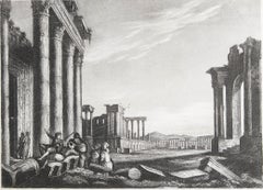 Original Antique Print of The Ancient City of Palmyra, Syria, circa 1840
