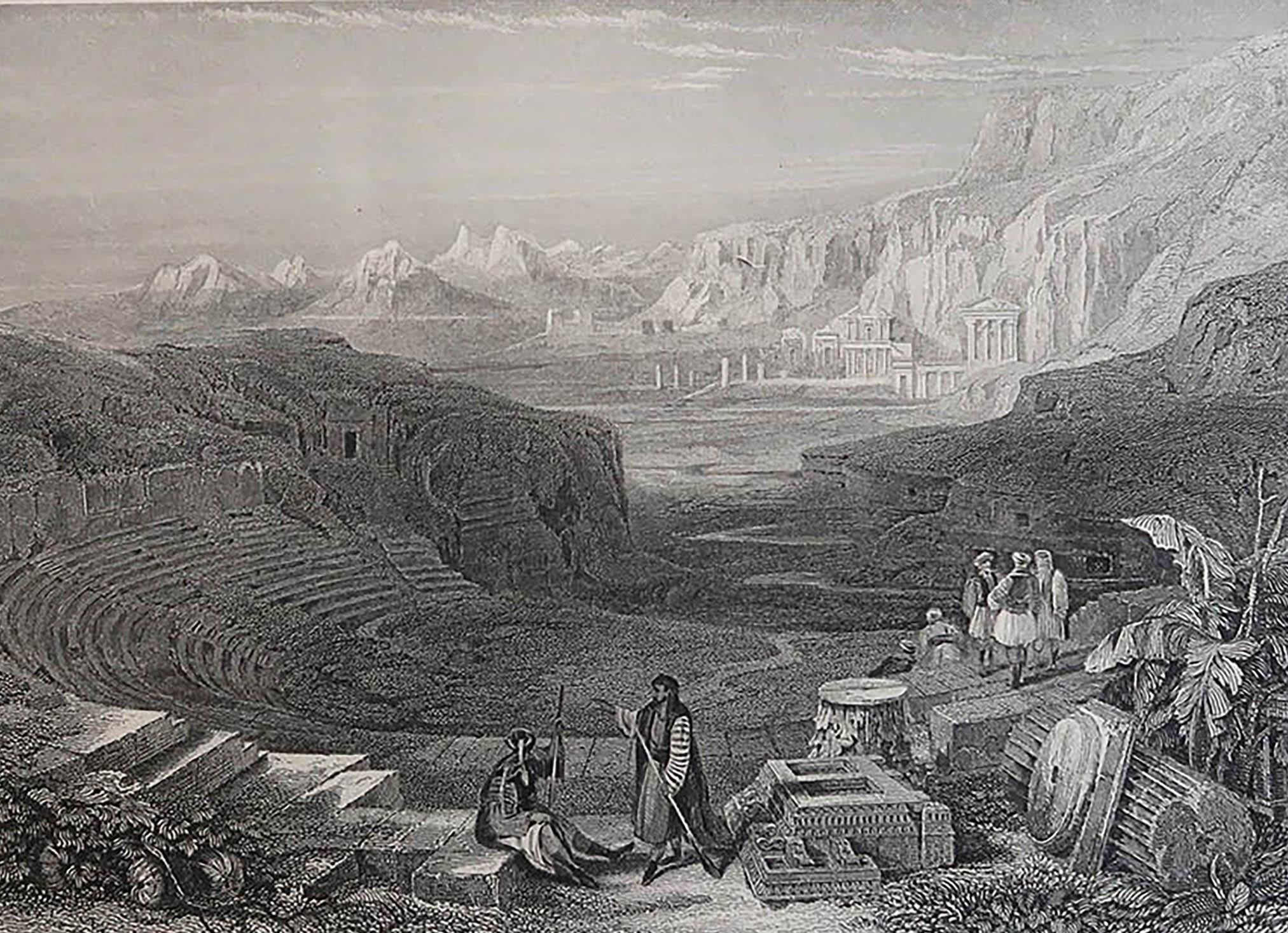 Wonderful image of Petra, Jordan

Fine steel engraving after David Roberts

Published circa 1850

The measurement given is the paper size

Unframed.


