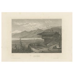 Impression ancienne d'origine de la ville de Sarnen, Suisse