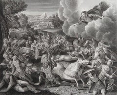Original Antique Print of The Conversion of St Paul After Di Ferrara. C.1850