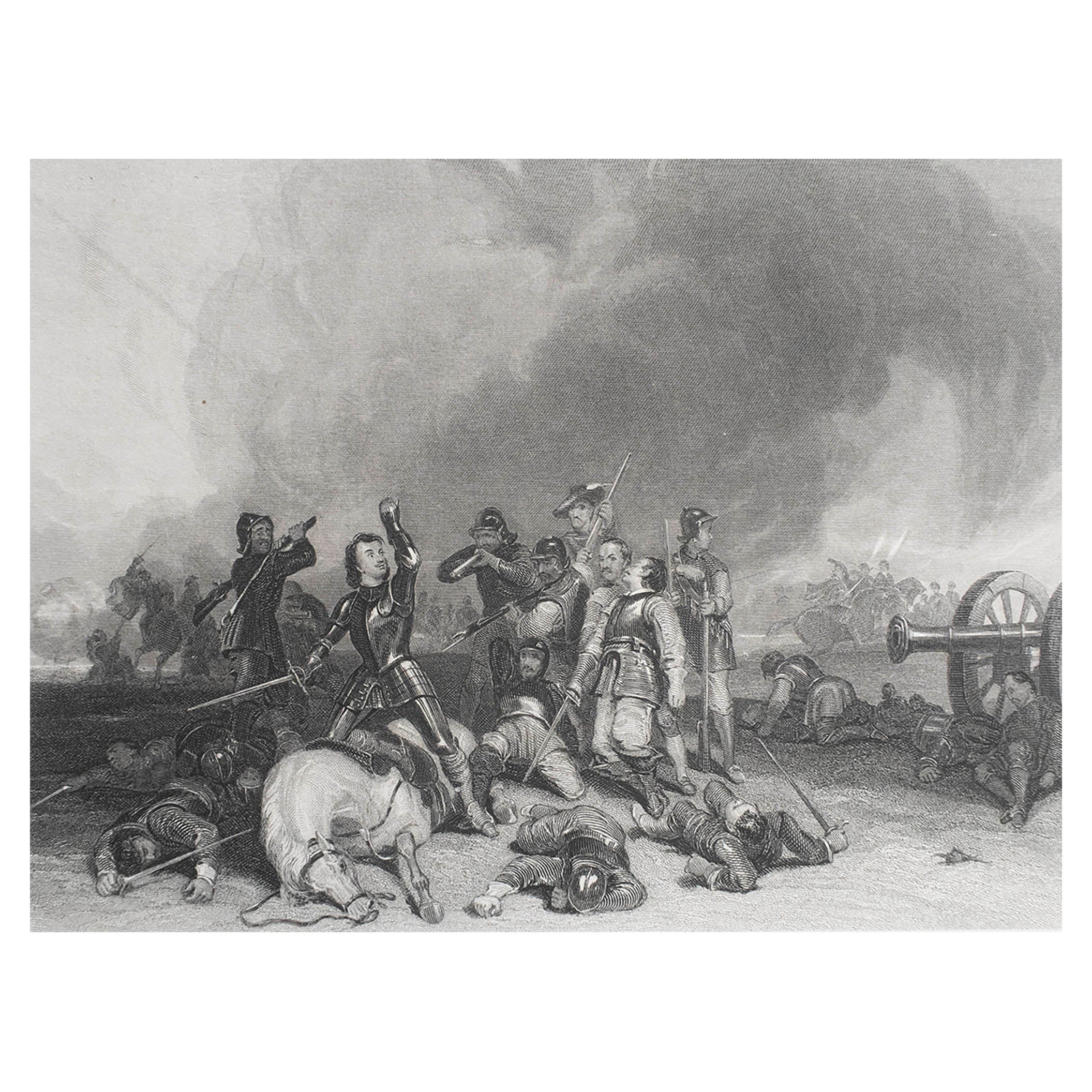 Impression ancienne originale de la guerre civile anglaise - Hopton Heath C.1870 en vente