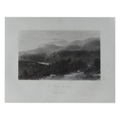 Original Antique Print of the Smoky Mountains, North Carolina, circa 1870