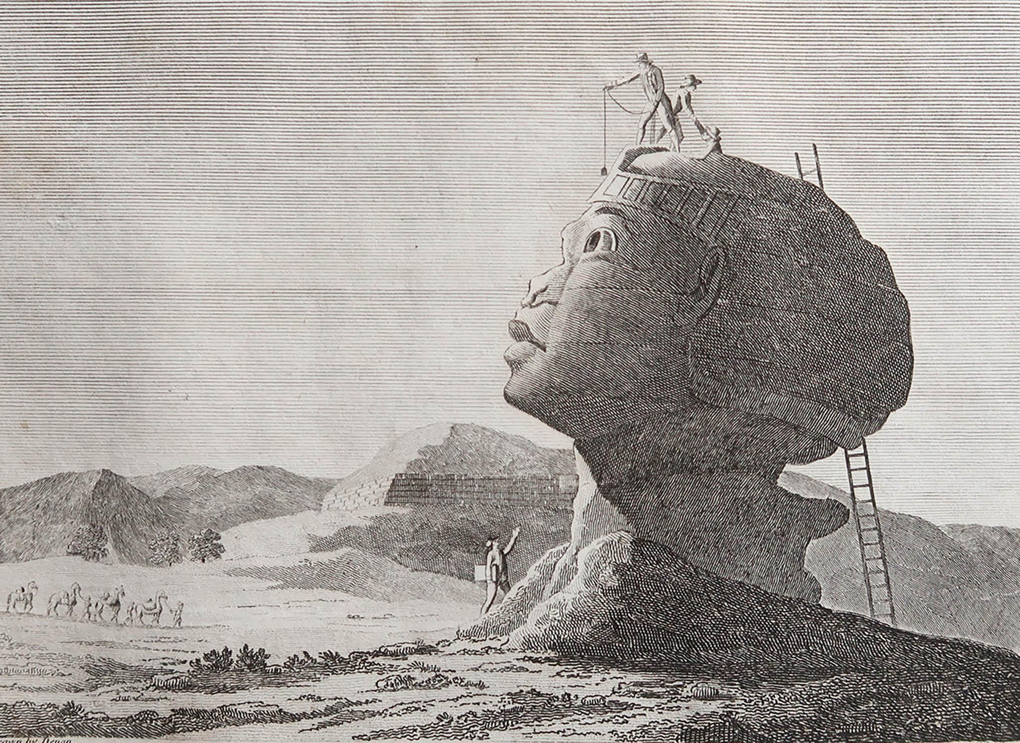 Wonderful image of The Sphinx of Giza

Fine copper-plate engraving

Published C.1810

Unframed.

Free shipping

