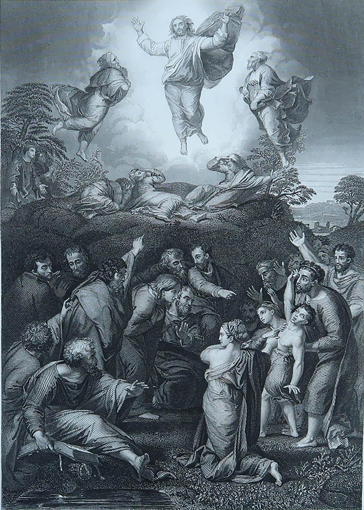 Great image after Raphael

Fine steel engraving

Published by Fisher circa 1850

Unframed.
